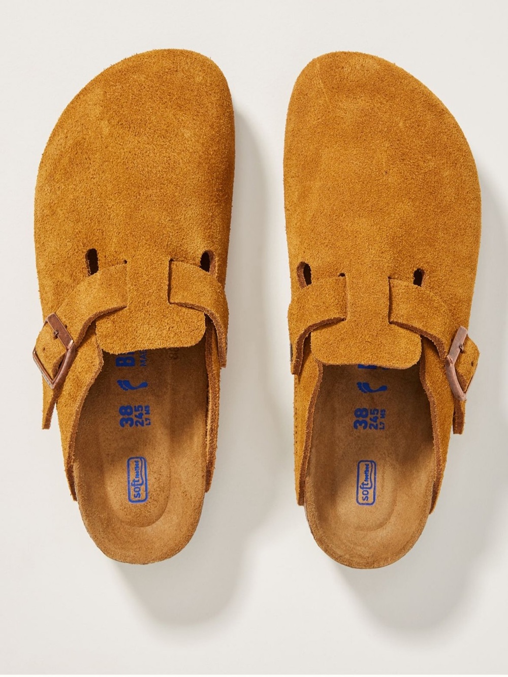 Birkenstock Suede Clogs in Cognac Brown 41 NWT